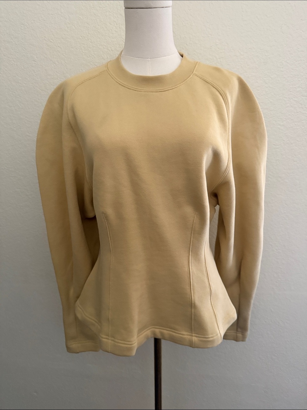 & Other Stories sweatshirt in light yellow with volume Sleeves